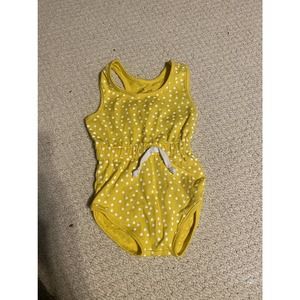 J&J Poppy Yellow With Snow Dot Romper